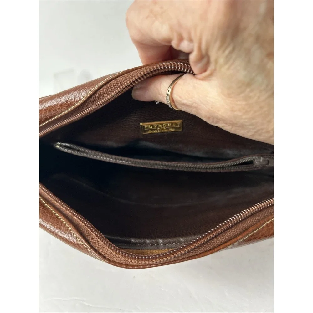 Pourchet Vintage Paris Purse‎ Crossbody Leather Saddle Bag Purse